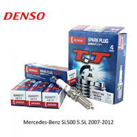 Bộ 4 Bugi xe Mercedes-Benz SL500 5.5L 2007-2012 hàng Denso mã XUH22TT – 2 đầu kim