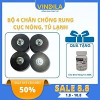 Bộ 4 Cao Su Chống Rung cục nóng – Cao 3cm, Đường kính 4.5cm – Đệm cao su giảm rung cục nóng máy lạnh, tủ lạnh, máy giặt