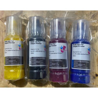 Bộ 4 chai mực dầu Pigment uv cho máy in Epson L1210,L3210,L3250,L1250,L1110,L3110,L3250.v.v.lắp đổ đa năng