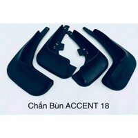 Bộ 4 chắn bùn xe Accent 2018 2019 2020 2021 2022 2023 chất liệu nhựa dẻo, hạn chế bùn đát bắn lên xe