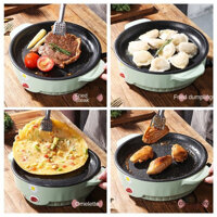 Bộ 4 Chảo Nướng Bbq Teppanyaki & Nồi Hấp Mini Không Dính Đa Năng