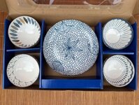 Bộ 4 chén 1 dĩa 8inch, sứ đẹp sáng bóng Tmark (Kiện 12 bộ) (Hàng nguyên kiện)