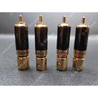 Bộ 4 chiếc jack RCA bông sen Palic và Liton USA carbon
