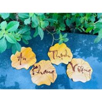 Bộ 4 chữ tết 2025, Chữ thư pháp khắc laser trên gỗ , an khang thịnh vượng, chữ thư pháp trang trí dán tường