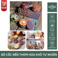 Bộ 4 Cốc Nến Thơm Hoa Khô Thiên Nhiên Siêu Nhẹ Dịu Và Quyến Rũ