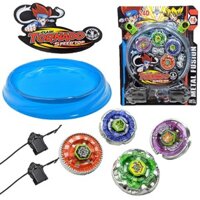 Bộ 4 con quay+Sàn đấu siêu tốc độ TORNADO - Vòng chiến đấu bằng kim loại