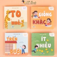 Bộ 4 Cuốn Sách Bé Học Giao Tiếp Phần 2 Từ Vựng Đối Lập - Song Ngữ Anh - Việt Cho Trẻ Em ( Bìa Cứng )