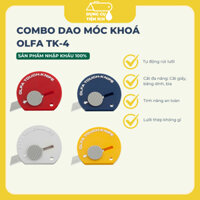 Bộ 4 dao móc khoá mini Nhật Bản OLFA TK-4 rọc giấy, bìa, băng dính, bao bì