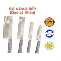 Bộ 4 dao nhà bếp bằng thép Nhật trắng không gỉ cao cấp - Made in Lý Nhân (Mã SHA)