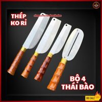 Bộ 4 Dao Thái Nhà Bếp Nhật Bản Không Gỉ Cao Cấp Giá Tốt - Dao Thép Không Gỉ