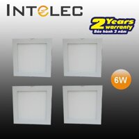 Bộ 4 đèn led âm trần (downlight) vuông INTELEC 6w