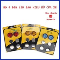 Bộ 4 đèn led nhấp nháy báo hiệu mở cửa xe ô tô, xe hơi - Đèn báo hiệu mở cửa xe tránh va chạm