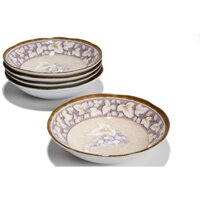 Bộ 4 đĩa sứ Miyabi nhập khẩu Nhật Bản 16.5cm MB02/4-TM (Tím)