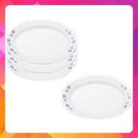 Bộ 4 Đĩa Thủy Tinh Oval Florets Corelle 6950-FRT-LP (25cm / Đĩa)