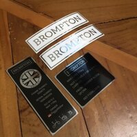 Bộ 4 hình dán nhãn hiệu xe đạp Brompton