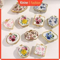 Bộ 4 Hộp đựng đồ trang sức KIN Hộp đựng đồ trang sức bằng sứ thanh lịch có khóa kim loại