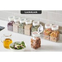 Bộ 4 Hộp Đựng Gia Vị Thực Phẩm Khô Lock&Lock Kèm Khay HTE500NS4