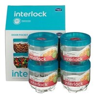 Bộ 4 Hộp Đựng Thực Phẩm Gia Vị Đa Năng Lock&Lock Interlock