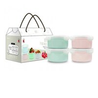 Bộ 4 Hộp Sứ Đựng Thực Phẩm Màu Pastel Cao Cấp Dong Hwa