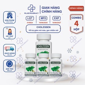 Bộ 4 Hộp Thực Phẩm Bảo Vệ Sức Khỏe Cholessen 30 viên