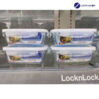 Bộ 4 Hộp ThủyTinh Chữ Nhật Lock&Lock Kín Hơi, Sử Dụng Trong Lò Vi Sóng, Lò Nướng -LLG424 -430ml