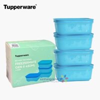 Bộ 4 hộp trữ đông Tupperware Freezermate Gen II dung tích từng hộp 450ml xuất xứ Mỹ, sản xuất tại Malaysia