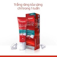 Bộ 4 Kem đánh răng Colgate Optic White Plus Shine làm trắng răng & sáng răng 100g/hộp