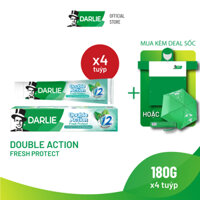 Bộ 4 Kem Đánh Răng Darlie Bạc Hà Double Action Fresh Protect 180g