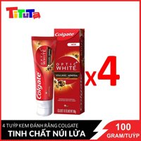 Bộ 4 kem đánh răng làm trắng răng Colgate Optic White từ khoáng núi lửa 100g