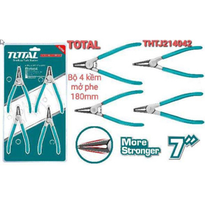 Bộ 4 kềm mở phe 180mm Total THTJ214042
