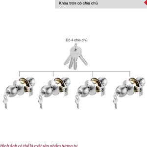 Bộ 4 khóa tròn và chìa chủ Häfele DIY 489.93.253