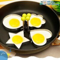 Bộ 4 khuôn rán trứng khuôn inox cao cấp (khuôn chiên trứng tạo hình khuôn làm bánh khuôn cắt bột khuôn cơm)