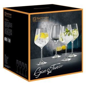 Bộ 4 Ly pha lê có rãnh Gin & Tonic 102892 Nachtmann