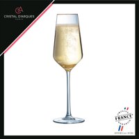 Bộ 4 Ly Rượu Champagne (Sam Banh) Pha Lê Mạ Vàng Cristal D’arques Ultime 210ml -CRREP7634