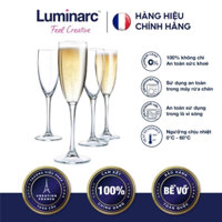 Bộ 4 Ly Rượu Champagne Thuỷ Tinh Luminarc World Wine 160ml - LUWOG8981