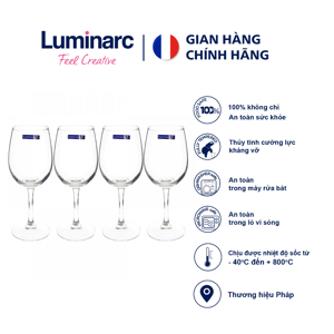 Bộ 4 ly rượu thủy tinh Luminarc So Wine World Wine E5979 350ml