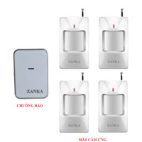 Bộ 4 Mắt 1 Chuông báo khách hồng ngoại không dây Zanka M428 - tiếng chuông lớn