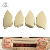 Bộ 4 Màu Be Cho Fiat 500 Radio Cd Nút Viền Khuôn Loại Bỏ Bền