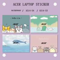 Bộ 4 Miếng Dán Bảo Vệ Laptop 14 "Chống Trầy Xước In Họa Tiết Cẩm Thạch Cho ACER ASPIRE 3 ASPIRE 5 A514 A514-53 A514-54