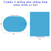 Bộ 4 miếng dán chống bám nước gương xe, cửa kính xe ô tô