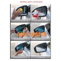 Bộ 4 Miếng Dán Gương Ô Tô Chống Bám Nước nhập khẩu Hàn Quốc [Full Phụ Kiện]