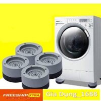 Bộ 4 miếng đệm cao su lót chân máy giặt chống rung chống ồn, Chân Đế Cao Su Chống Rung Máy Giặt, Tủ lạnh, Bàn Kệ