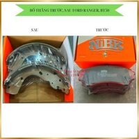 Bộ 4 miếng má phanh, bố thắng trước, sau Ford Ranger, BT50, Everest, Navara.  Mã PN5800, FN0637