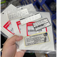 Bộ 4 miếng tem thông số wave Zx chính hãng Honda