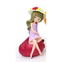 Bộ 4 mô hình đồ chơi cô gái trái cây Fruit girl  hỗ trợ gói quà miễn phí - 1 tím