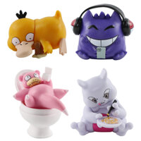 Bộ 4 Mô Hình pokemon gengar psyduck mewtwo flush Nhật Bản Bằng pvc