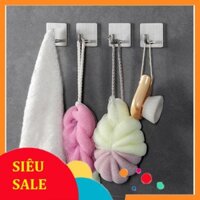 Bộ 4 Móc dán tường Inox SUS304, móc treo khăn tắm, quần áo, mắc mùng đồ dùng nhà bếp - LUML