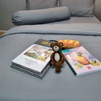 Bộ 4 món Ga Gối - Vải Cotton Đũi Tici cao cấp nhiều màu nệm 5-15cm 2T cho Gia Đình, Khách Sạn,...