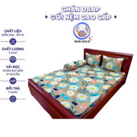 Bộ 4 Món Ga Trải Giường Vải Thun  Lạnh  Drap Bo Chun Đủ Size