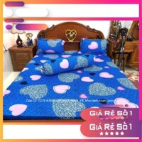 [BỘ 4 MÓN] [GIÁ RẺ NHẤT]  GA THUN  LOẠI TỐT TRÁI TIM ,MAY SIZE THEO YÊU CẦU